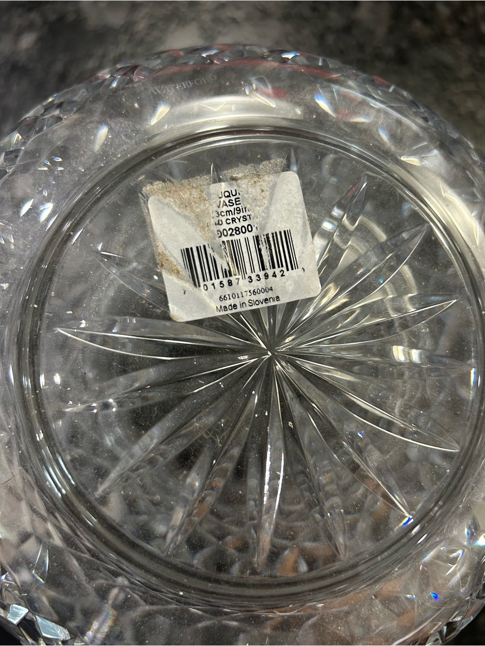 Waterford Crystal Clear Cut Glass Vase